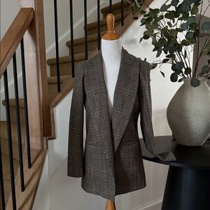 Johnston & Murphy Plaid Open-Front Blazer. NWT Size
